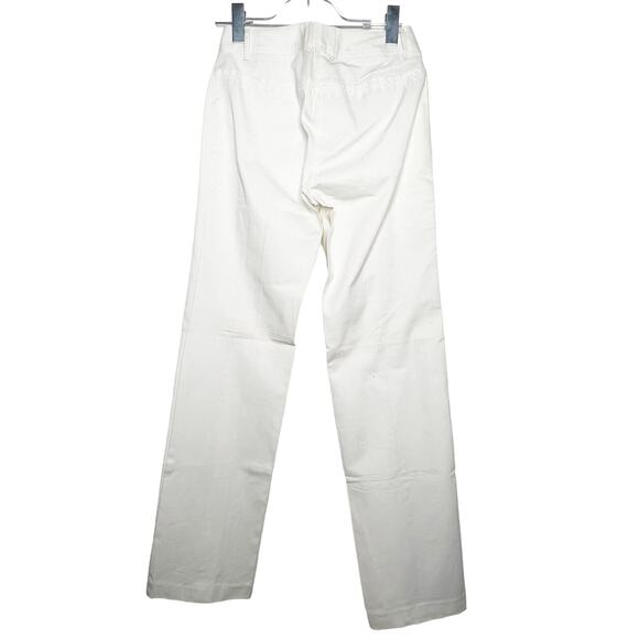 EXPRESS NWT Stretch Embroidered Straight Leg Dress Pants High Rise White Size 1 - Picture 5 of 9